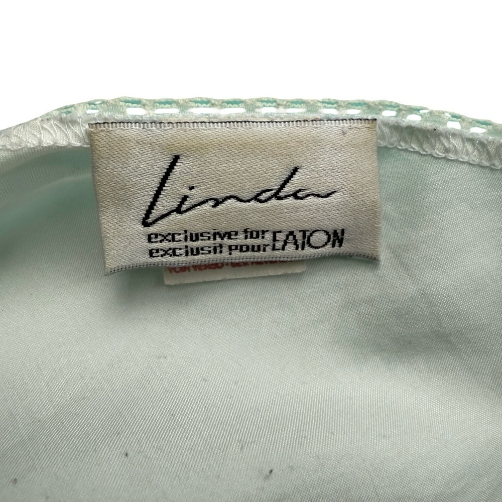 Linda for Eaton Vintage 80s 90s Ivory Lace Trim Camisole Top Size L Romantic - Picture 3 of 10